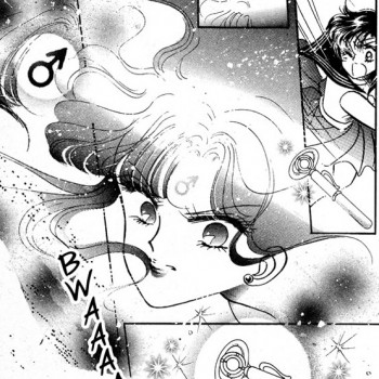 Ручка-жезл для перевоплощения Рэй в Сейлор Марс в манге